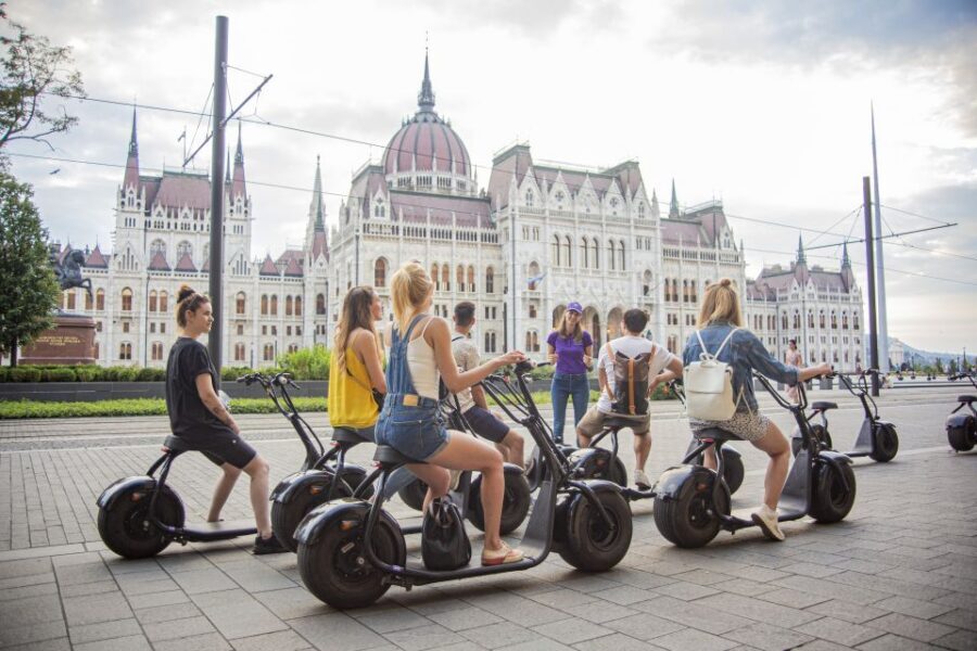 Top sights of Pest downtown on e-scooters incl. Parliament - Starting at E-Magine near Deák Ferenc tér (and why that matters)